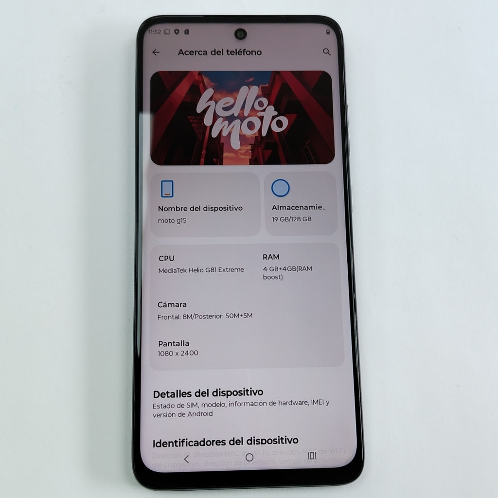 CELULAR MOTOROLA MOTO G15 XT2521-2 (2025) 128 GB 4 GB RAM (SEMINUEVO)