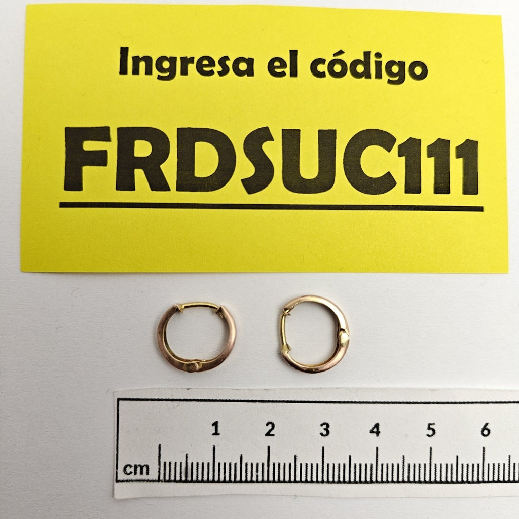 ARRACADAS PAR ORO, ORO COMBINADO 10 K 1.1 GRMS (SEMINUEVO)