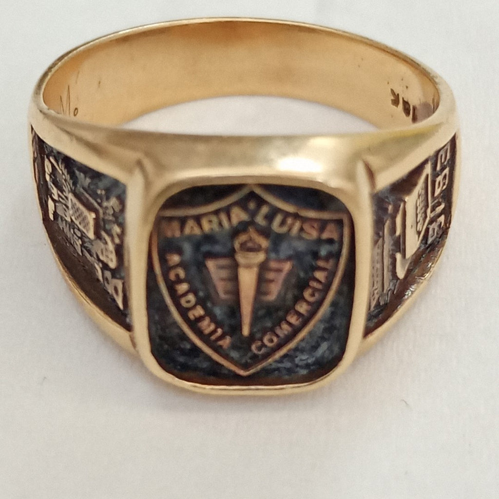 ANILLO DE GRADUACIÓN ORO 14 K 7,70 GRMS (SEMINUEVO)