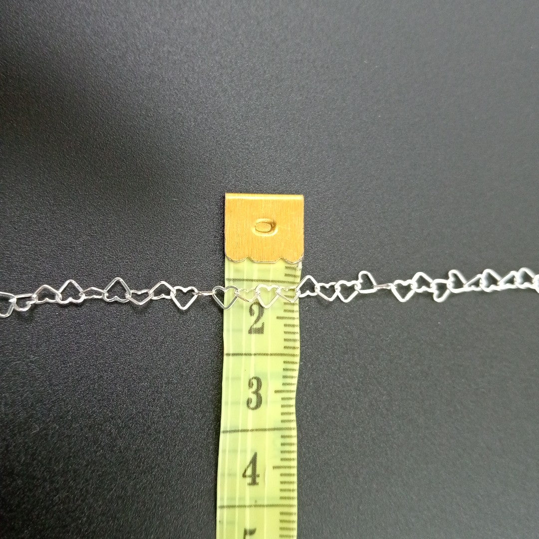 CADENA CORAZONES PLATA .925 55 CM 2.82 GR (NUEVO)