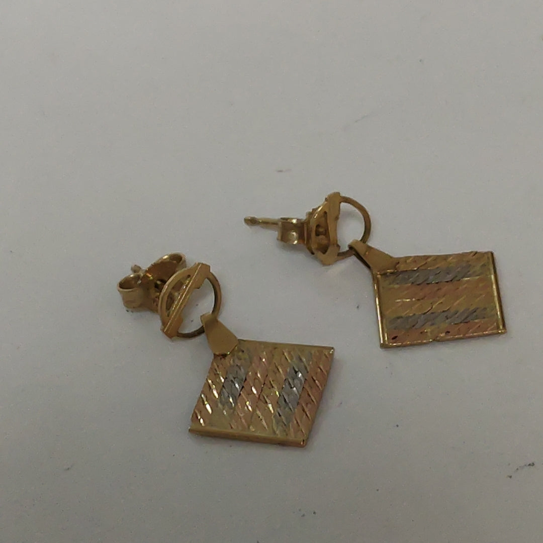 BROQUELES PAR ORO COMBINADO 14 K 1.3 GRMS (SEMINUEVO)