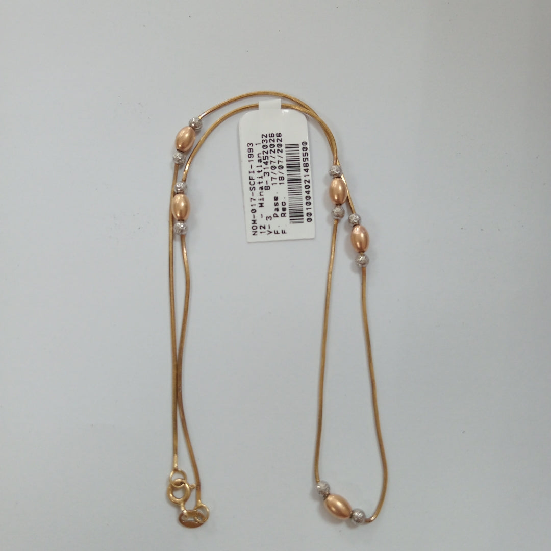GARGANTILLA ORO COMBINADO 14 K 4,90 GRMS (SEMINUEVO)