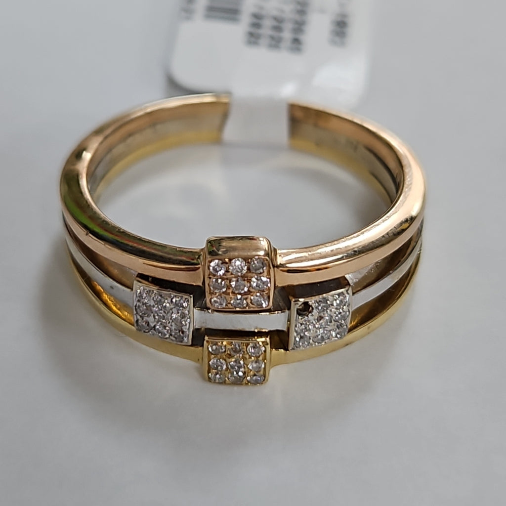 ANILLO ORO COMBINADO 18 K 7,40 GRMS (SEMINUEVO)