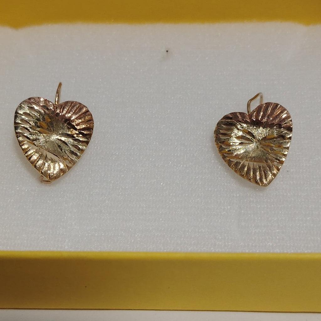 ARETES PAR ORO COMBINADO 10 K 1,40 GRMS (SEMINUEVO)
