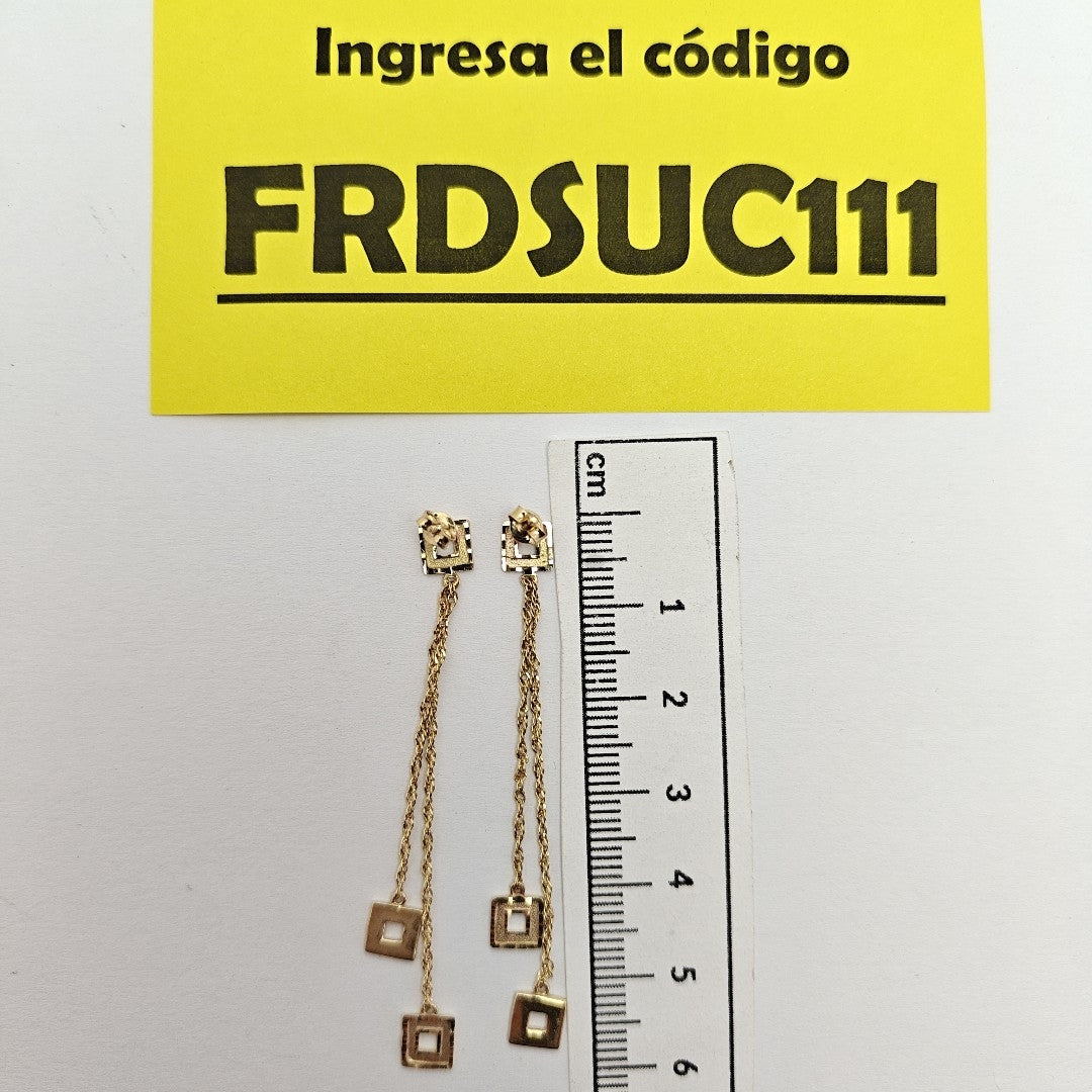 BROQUELES PAR ORO 14 K 1,90 GRMS (SEMINUEVO)