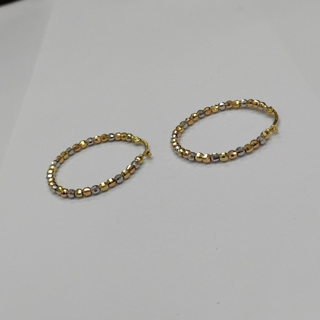 ARRACADAS PAR ORO COMBINADO 14 K 4.6 GRMS (SEMINUEVO)