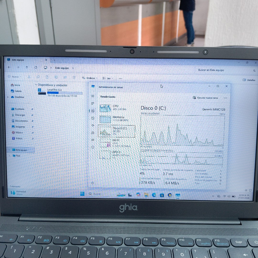 LAPTOP GHIA LIBERO LH714CP 128 GB SSD 4 GB RAM (SEMINUEVO)