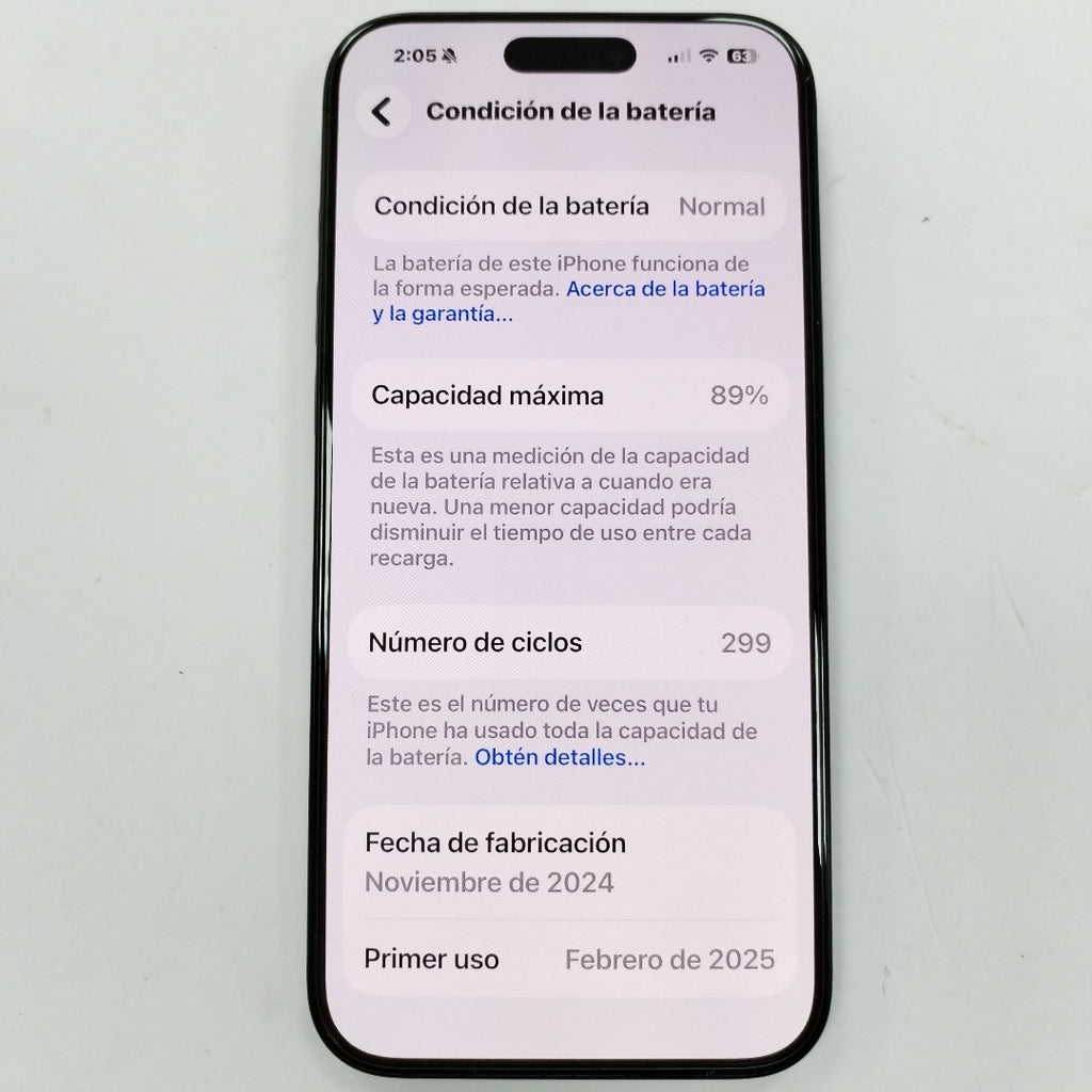 CELULAR APPLE IPHONE 16 PRO MAX A3295 (2024) 512 GB 8 GB RAM (SEMINUEVO)