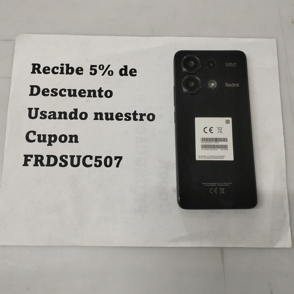 CELULAR XIAOMI REDMI NOTE 13 23129RA5FL (2024) 256 GB 8 GB RAM (SEMINUEVO)
