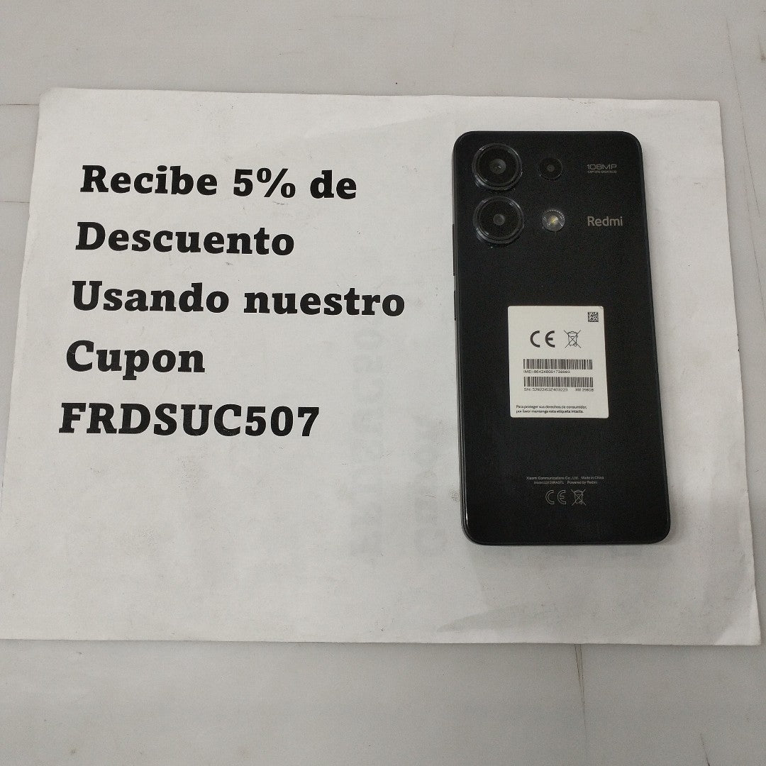 CELULAR XIAOMI REDMI NOTE 13 23129RA5FL (2024) 256 GB 8 GB RAM (SEMINUEVO)