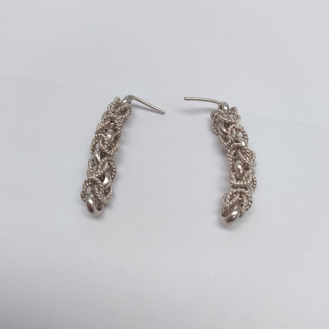 BROQUELES PAR,GARGANTILLA PLATA 125,50 GRMS (SEMINUEVO)