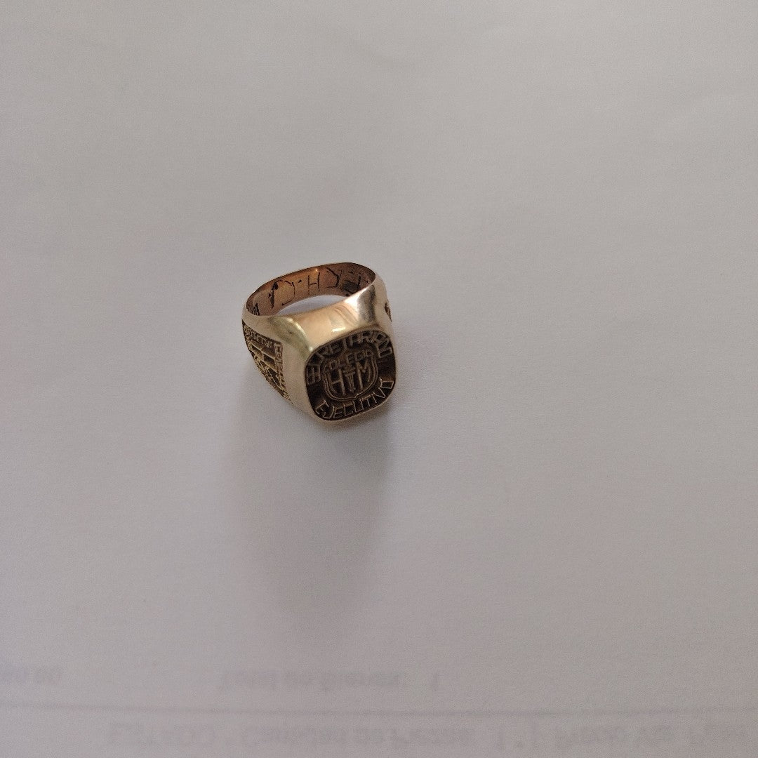 ANILLO DE GRADUACIÓN ORO 10 K 9,60 GRMS (SEMINUEVO)