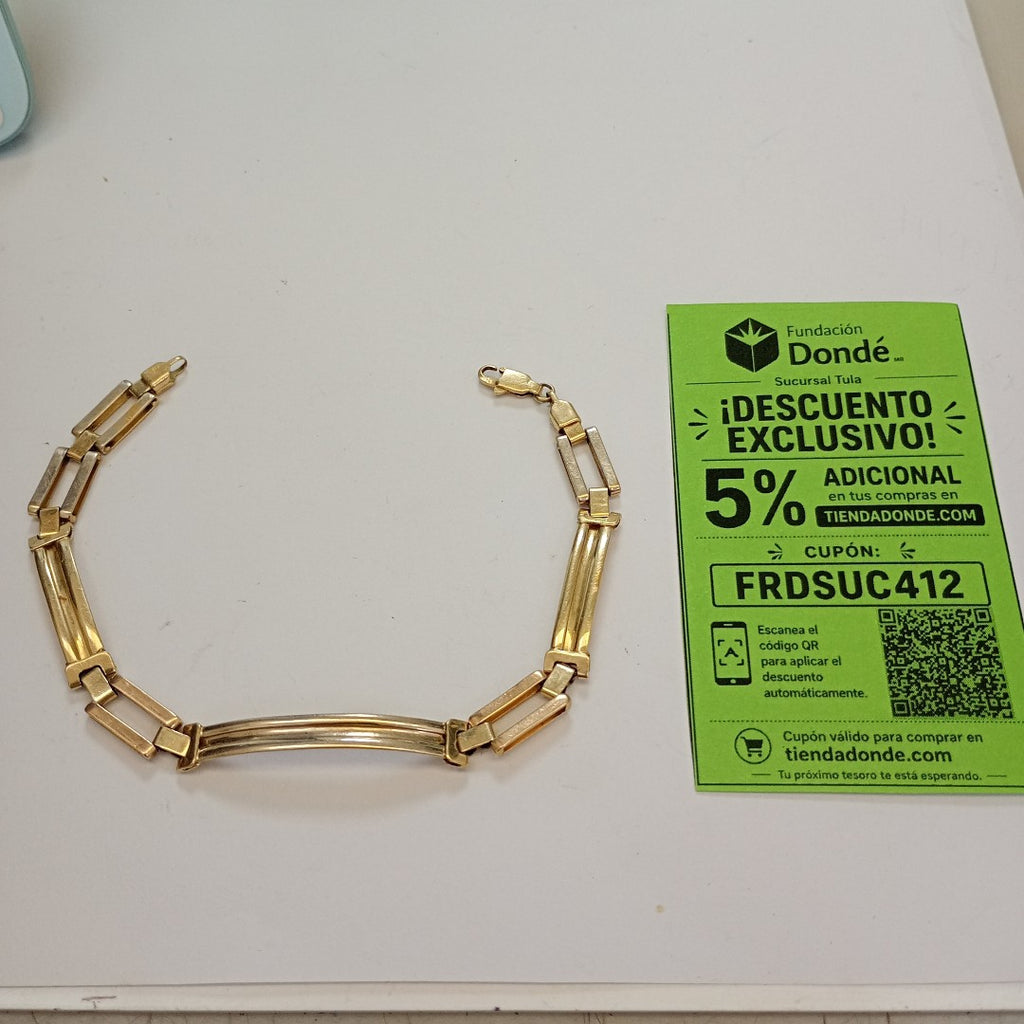 PULSERA ORO COMBINADO 14 K 13.3 GRMS (SEMINUEVO)