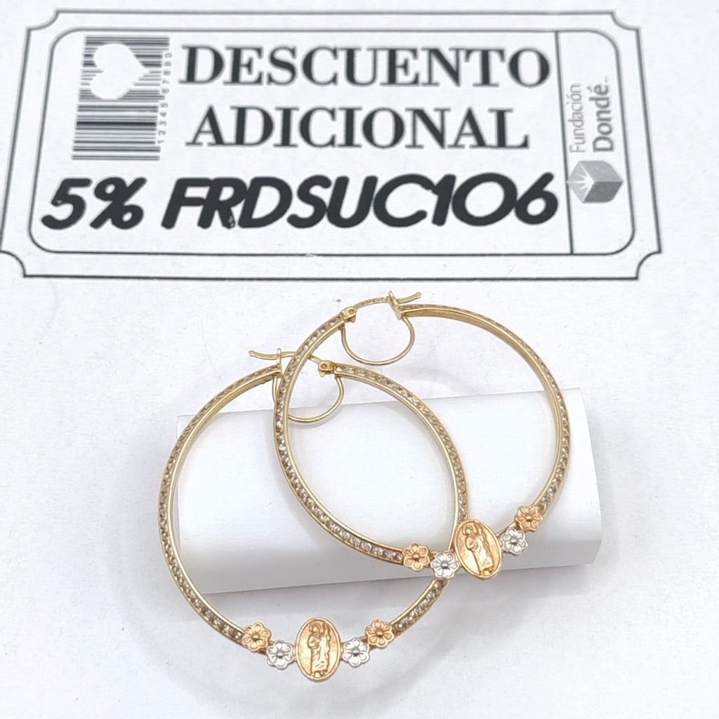 ARRACADAS PAR ORO 14 K 5,00 GRMS (SEMINUEVO)