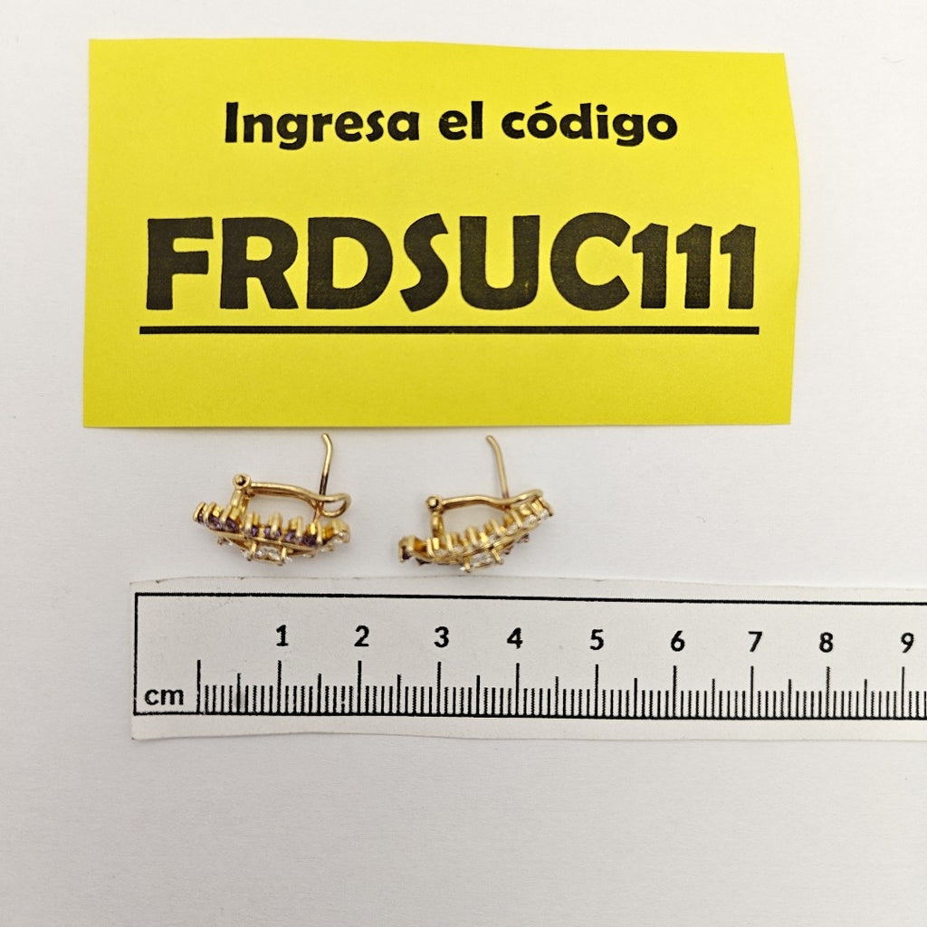 ARETES PAR ORO 14 K 5.1 GRMS (SEMINUEVO)