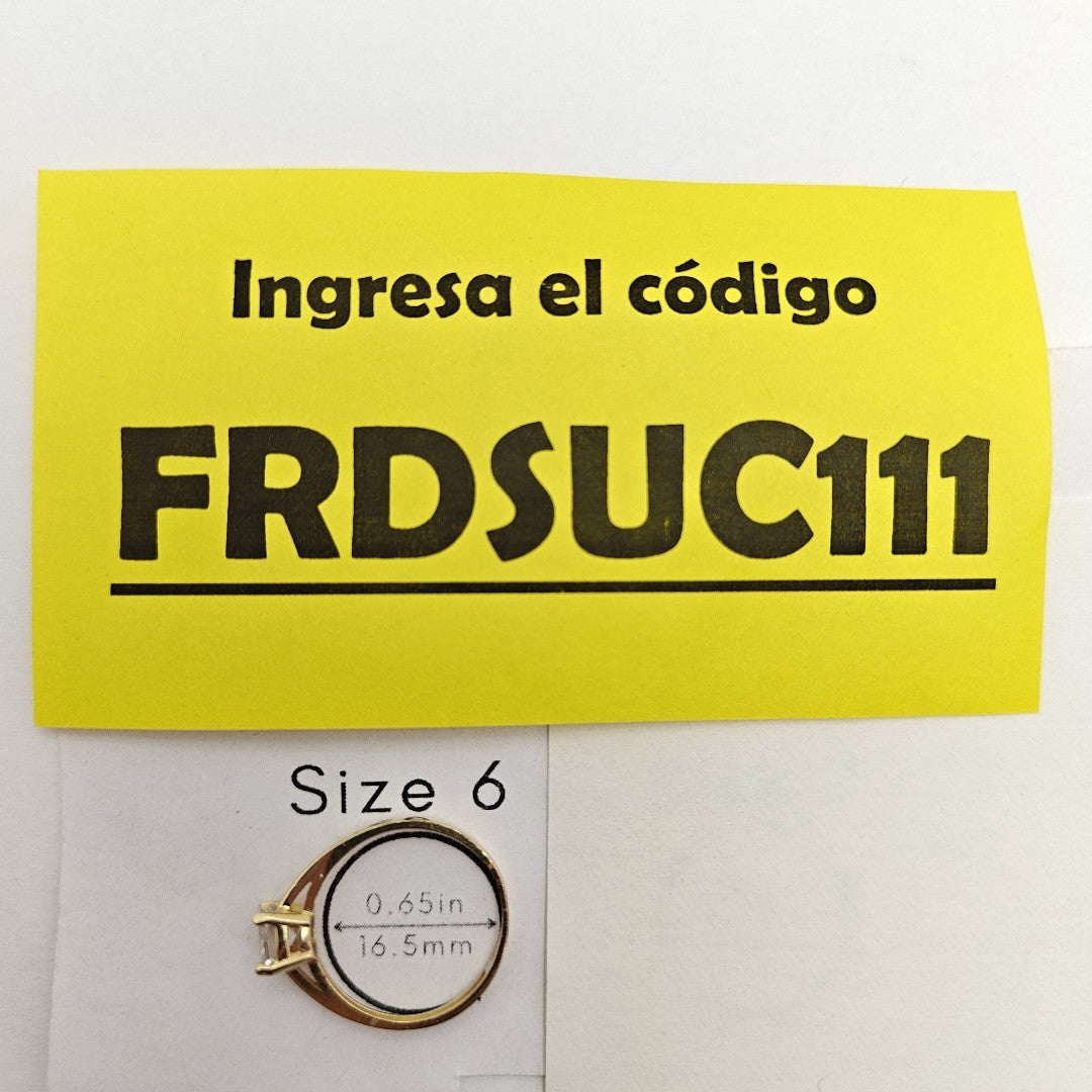ANILLITO, SOLITARIO ORO 10 K 1.4 GRMS (SEMINUEVO)