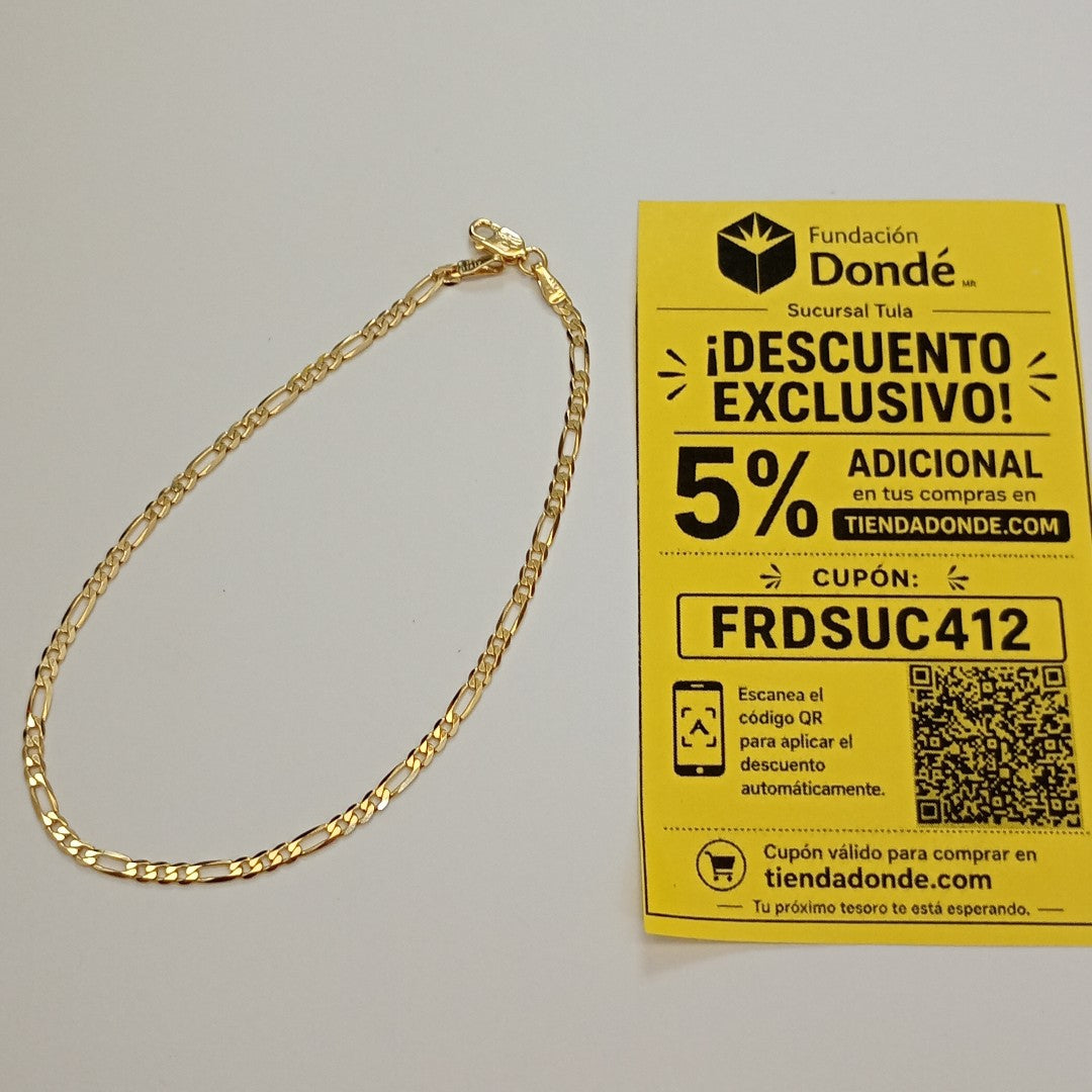 PULSERAS CABALLERO CARTIER 3 1 AMARILLA ORO 14K 2.2 (NUEVO)