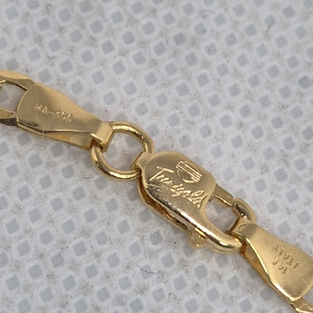 PULSERAS DAMA BARBADA AMARILLA ORO 14K 2.4 (NUEVO)
