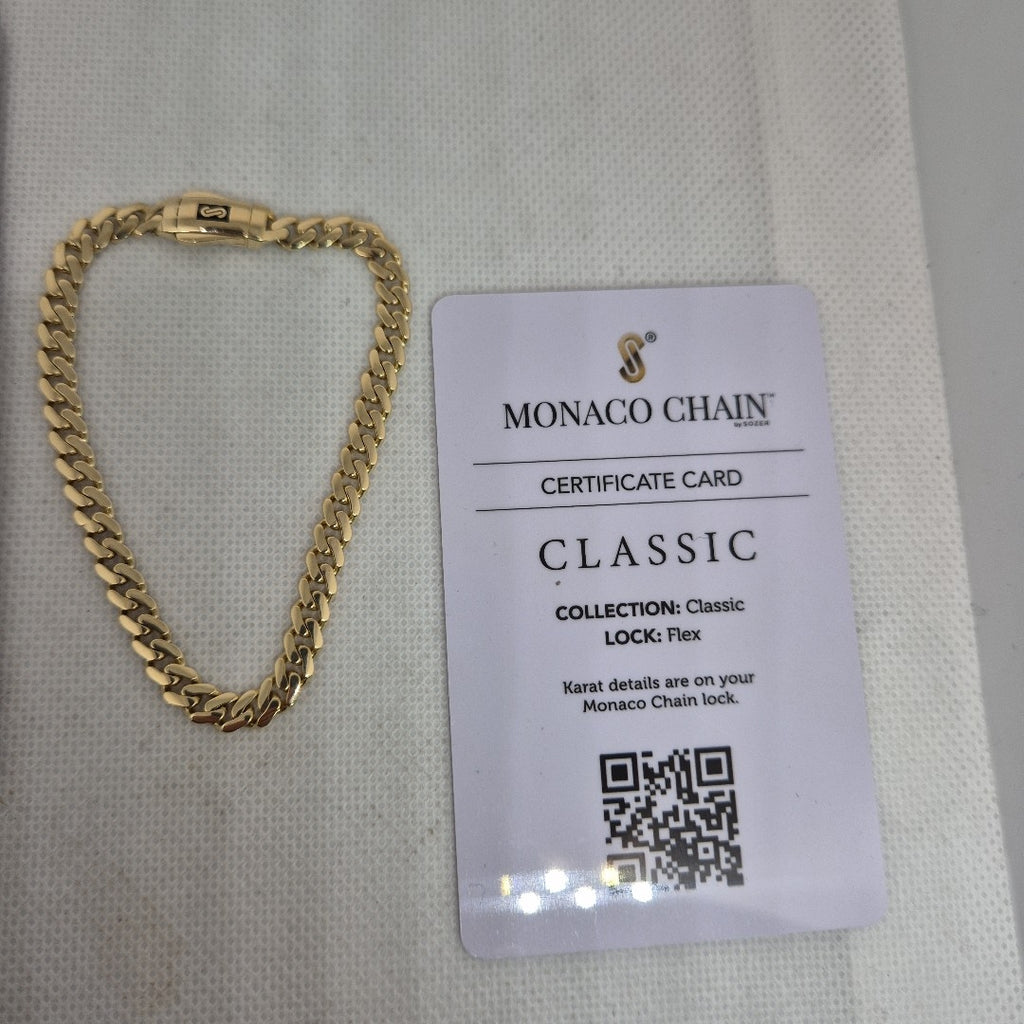 PULSERA MONACO ORO 14K 5.5 (NUEVO)