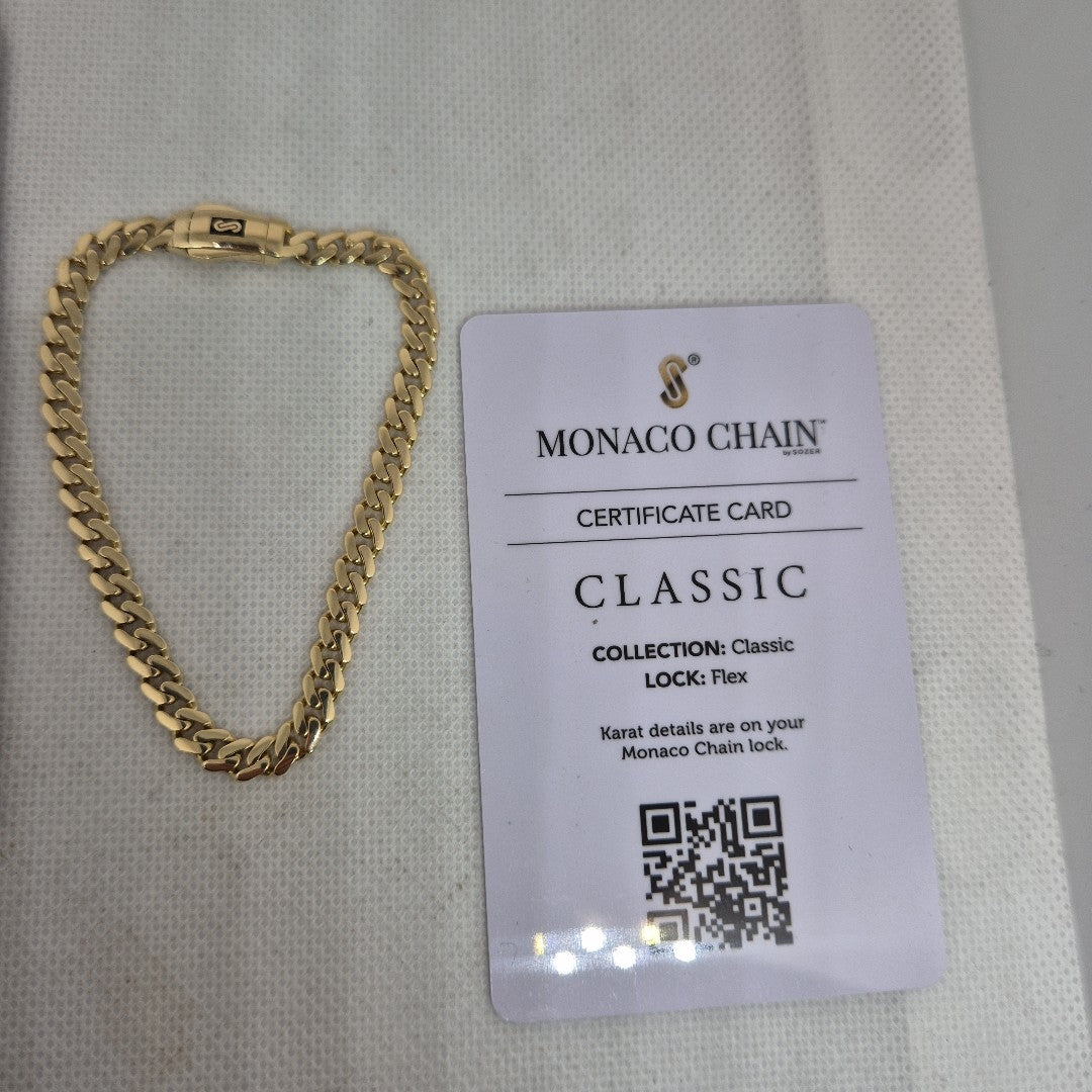 PULSERA MONACO ORO 14K 5.5 (NUEVO)