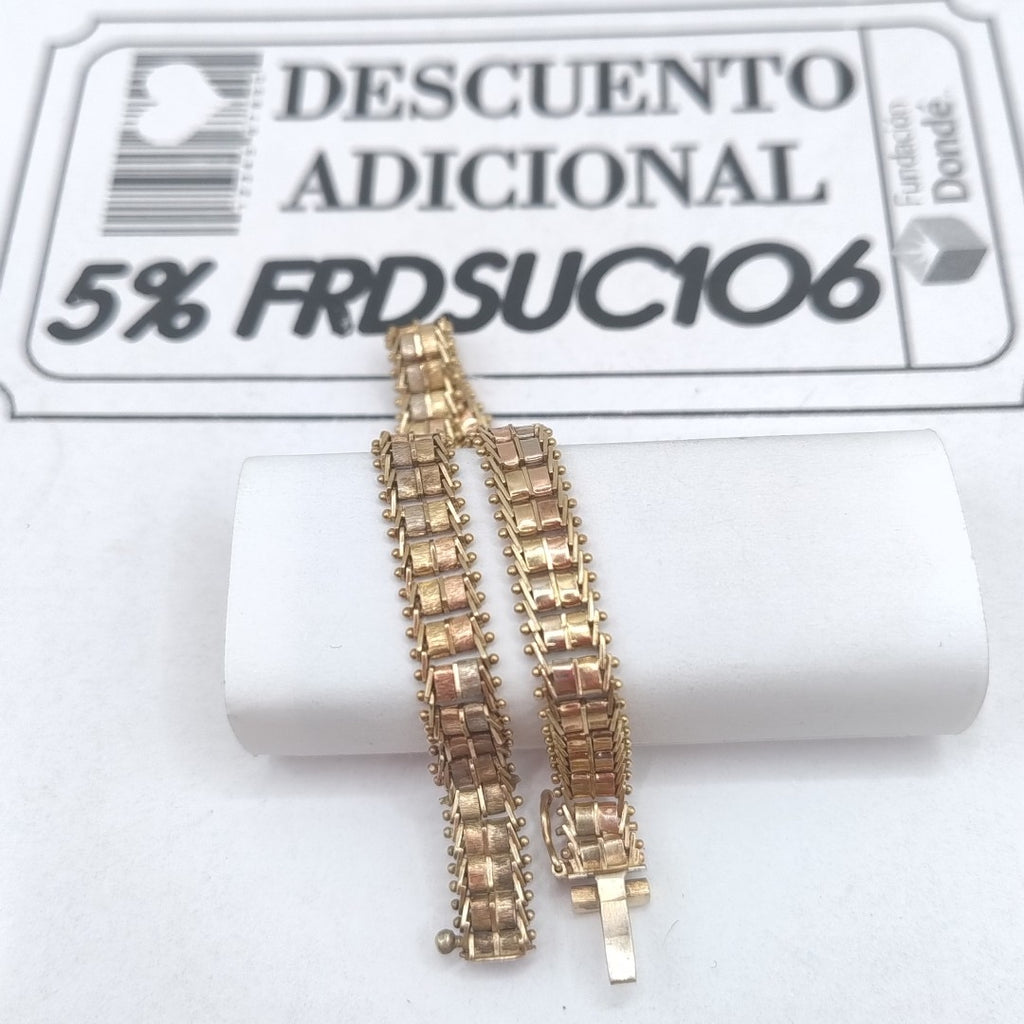 PULSERA ORO COMBINADO 14 K 9,60 GRMS (SEMINUEVO)