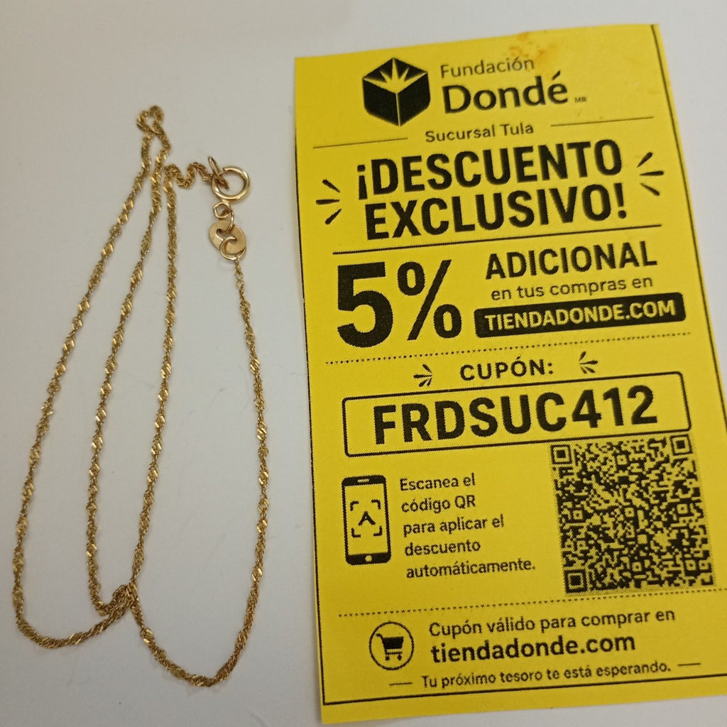 CADENA ORO 10 K 0,80 GRMS (SEMINUEVO)