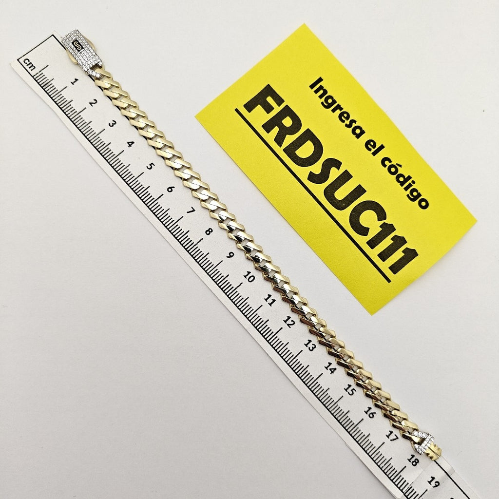 PULSERA MONACO ORO 10K 7.2 (NUEVO)