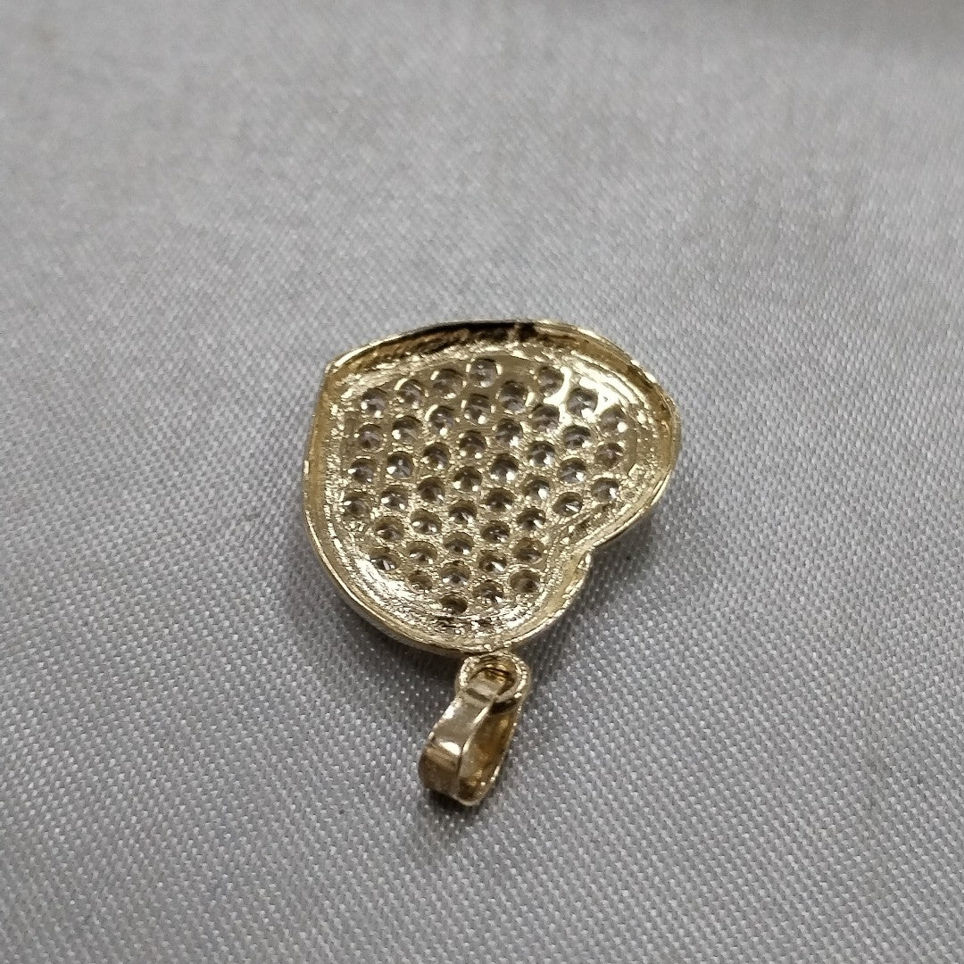 DIJE CORAZON CON CIRCONIAS 14K 1.8 GR (NUEVO)