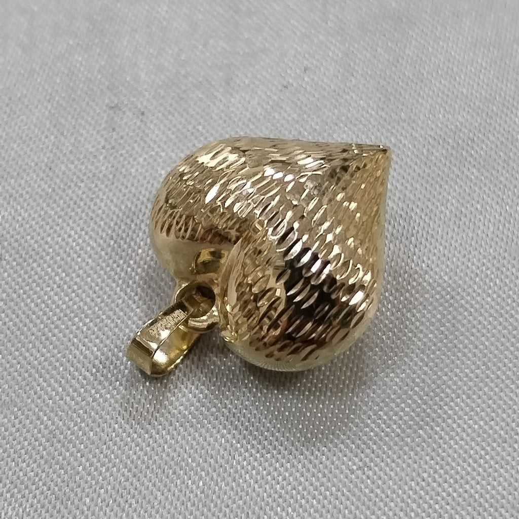 DIJE TEJIDO CORAZON LABRADO 14K 1.1 GR (NUEVO)