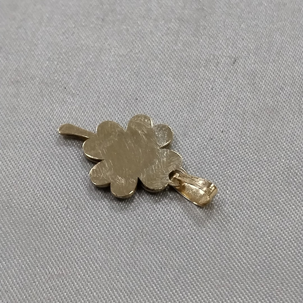 DIJE FIG TREBOL C CIRCONIA 14K 0.8 GR (NUEVO)