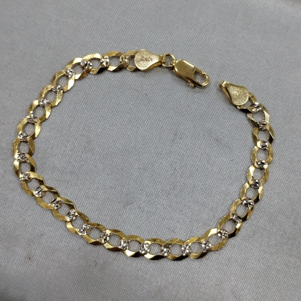 PULSERA BARBADA 14K 21 CM 5.5 GR (NUEVO)