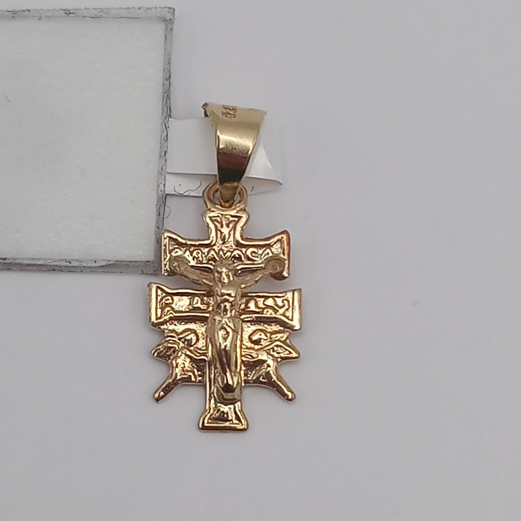 CRUZ DE CARAVACA, DIJE ORO 10 K 0.7 GRMS (SEMINUEVO)