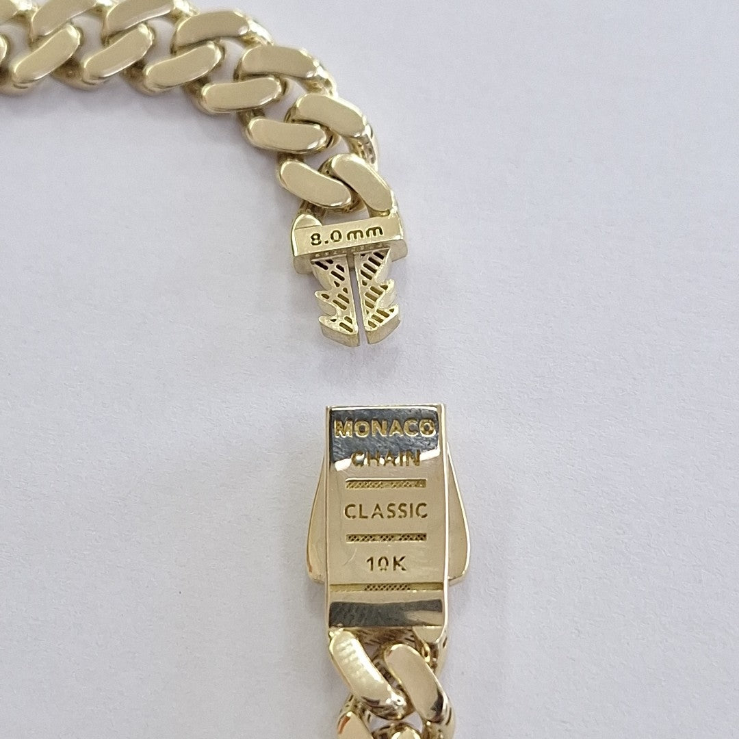 PULSERA CABALLERO MONACO ORO 10K 9.7 (NUEVO)