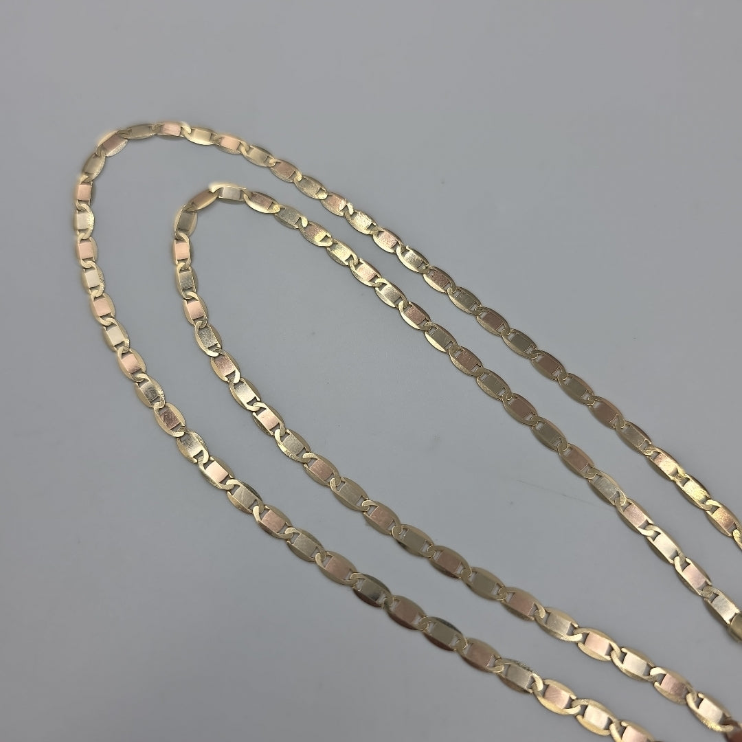 CADENAS VALENTINA/ESPEJO ORO 14K 10.9 (NUEVO)