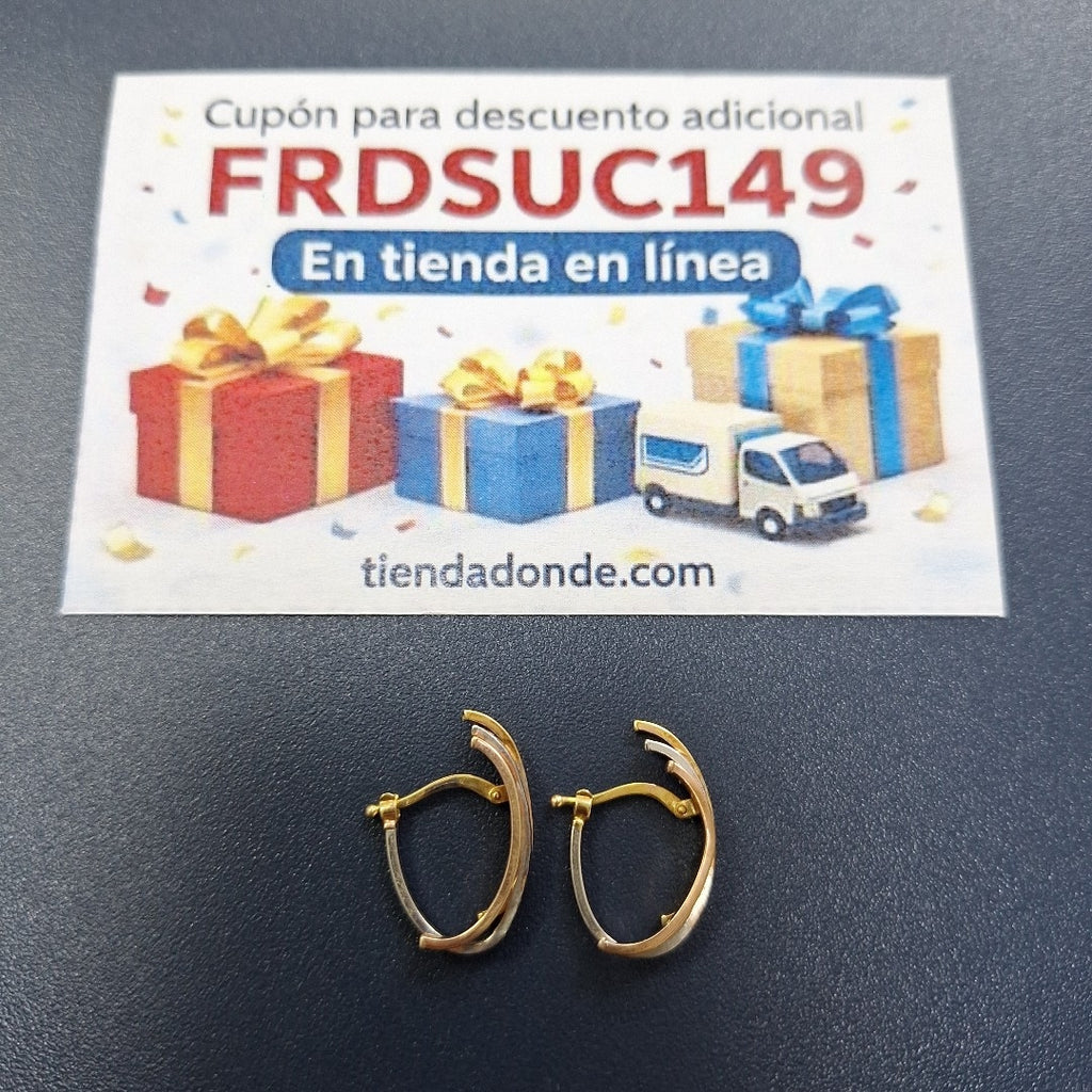 ARETES PAR ORO 14 K 1,60 GRMS (SEMINUEVO)
