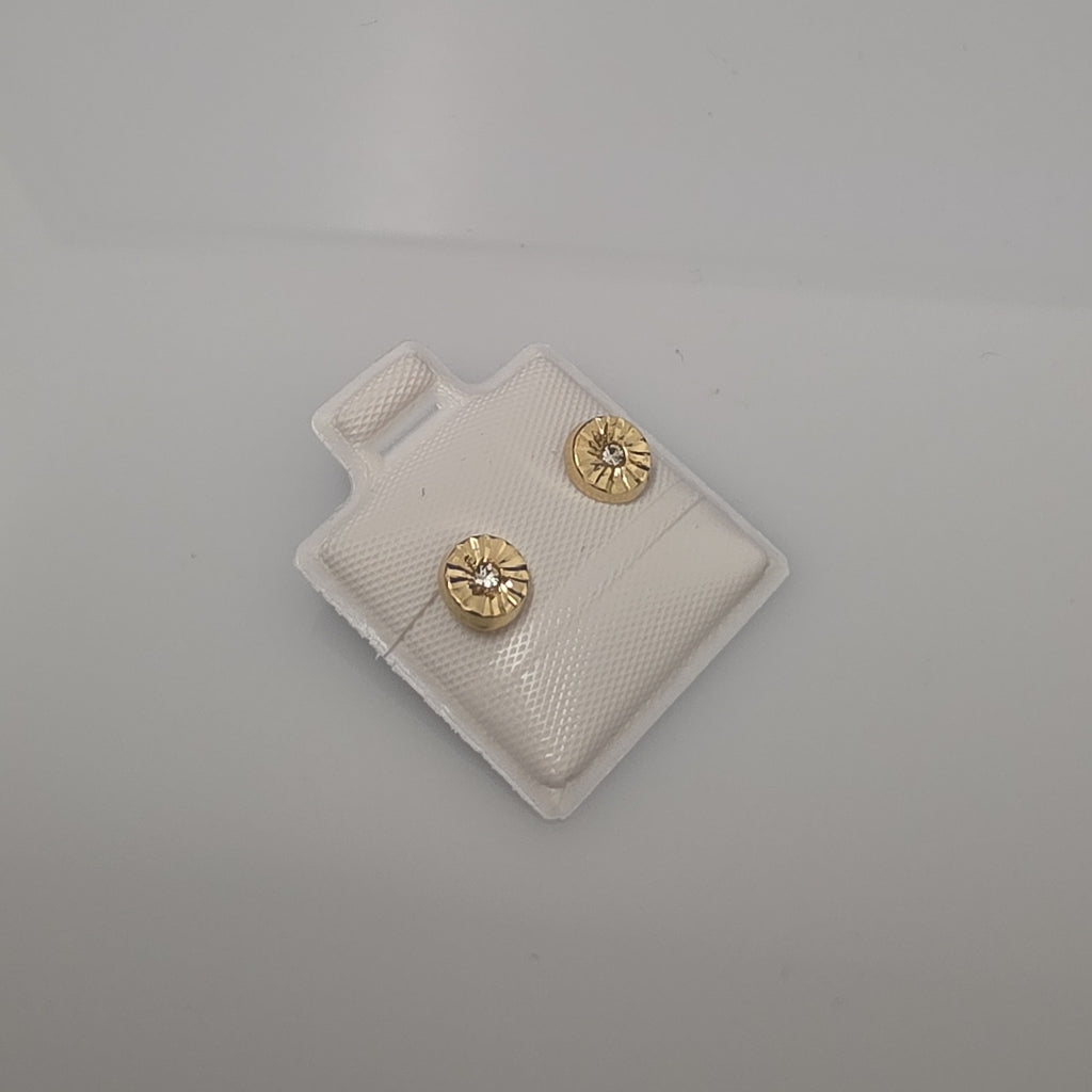 BROQUELES BROQUEL FIG BOTON C CIRCONIA 14K 0.2916 GR (NUEVO)