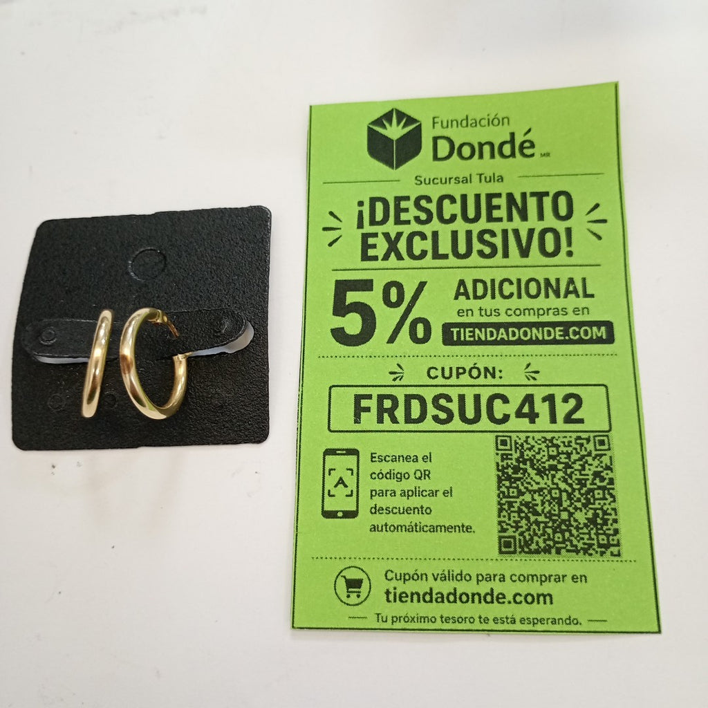 ARRACADAS PAR ORO 14 K 1,60 GRMS (SEMINUEVO)