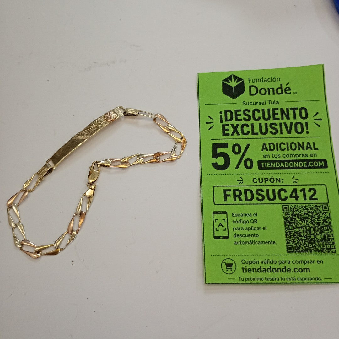 ESCLAVA ORO COMBINADO 14 K 3,40 GRMS (SEMINUEVO)