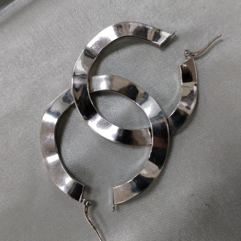 ARRACADAS PAR ORO, ORO BLANCO 14 K 6.1 GRMS (SEMINUEVO)