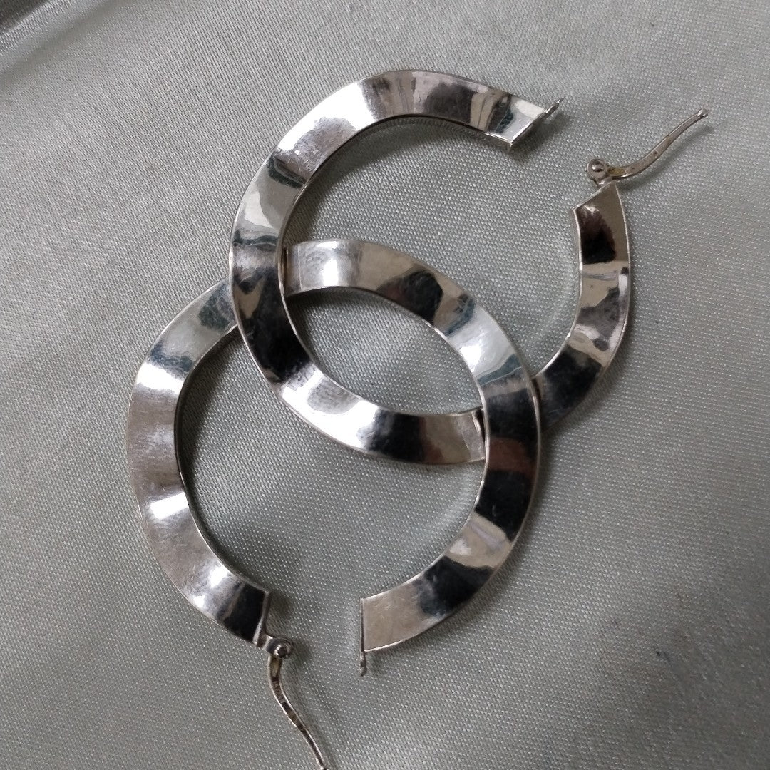 ARRACADAS PAR ORO, ORO BLANCO 14 K 6.1 GRMS (SEMINUEVO)