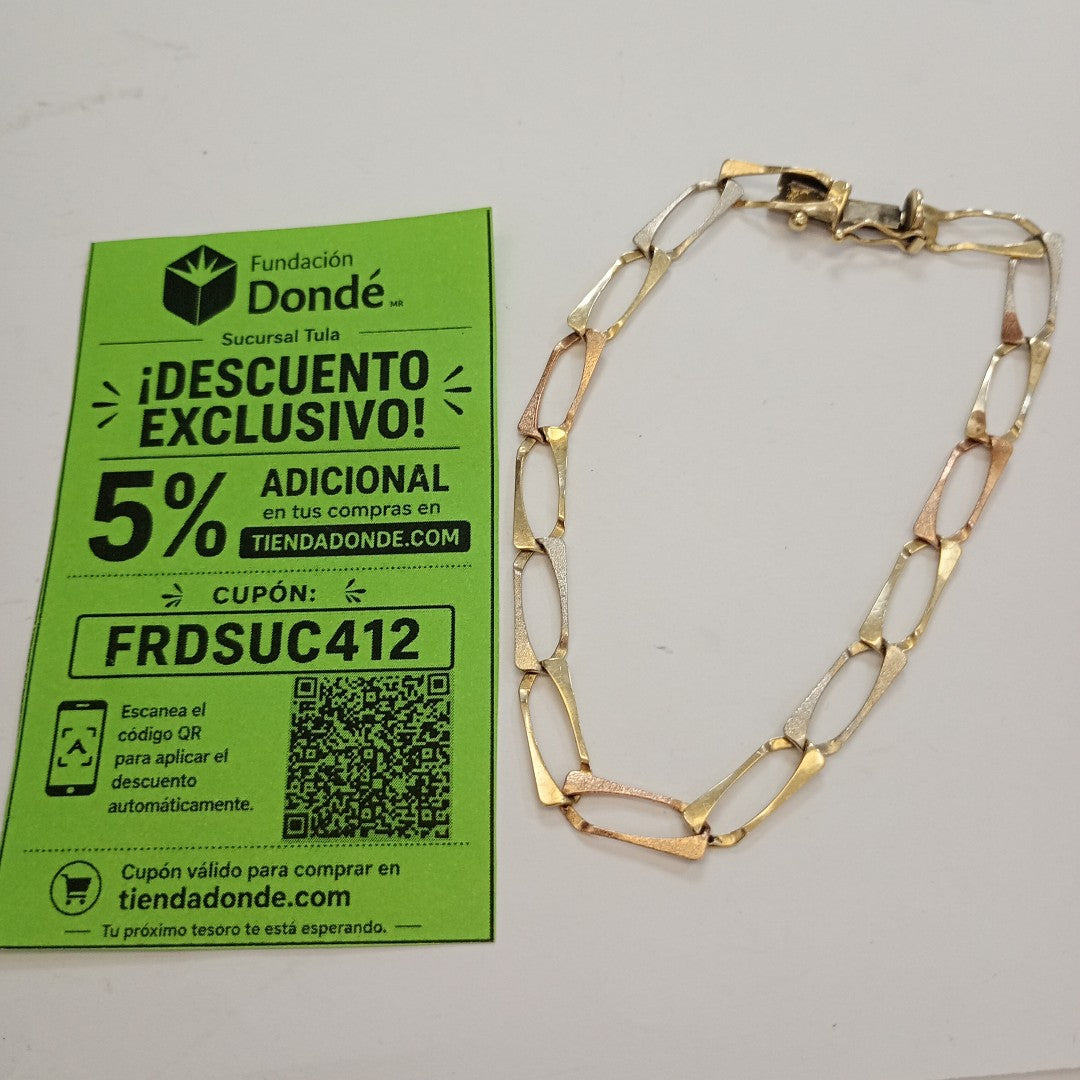 PULSERA ORO COMBINADO 14 K 6,50 GRMS (SEMINUEVO)