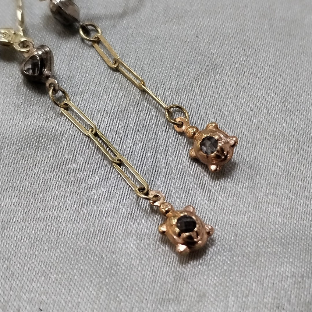 ARETES PAR ORO,ORO COMBINADO 10 K 2,30 GRMS (SEMINUEVO)