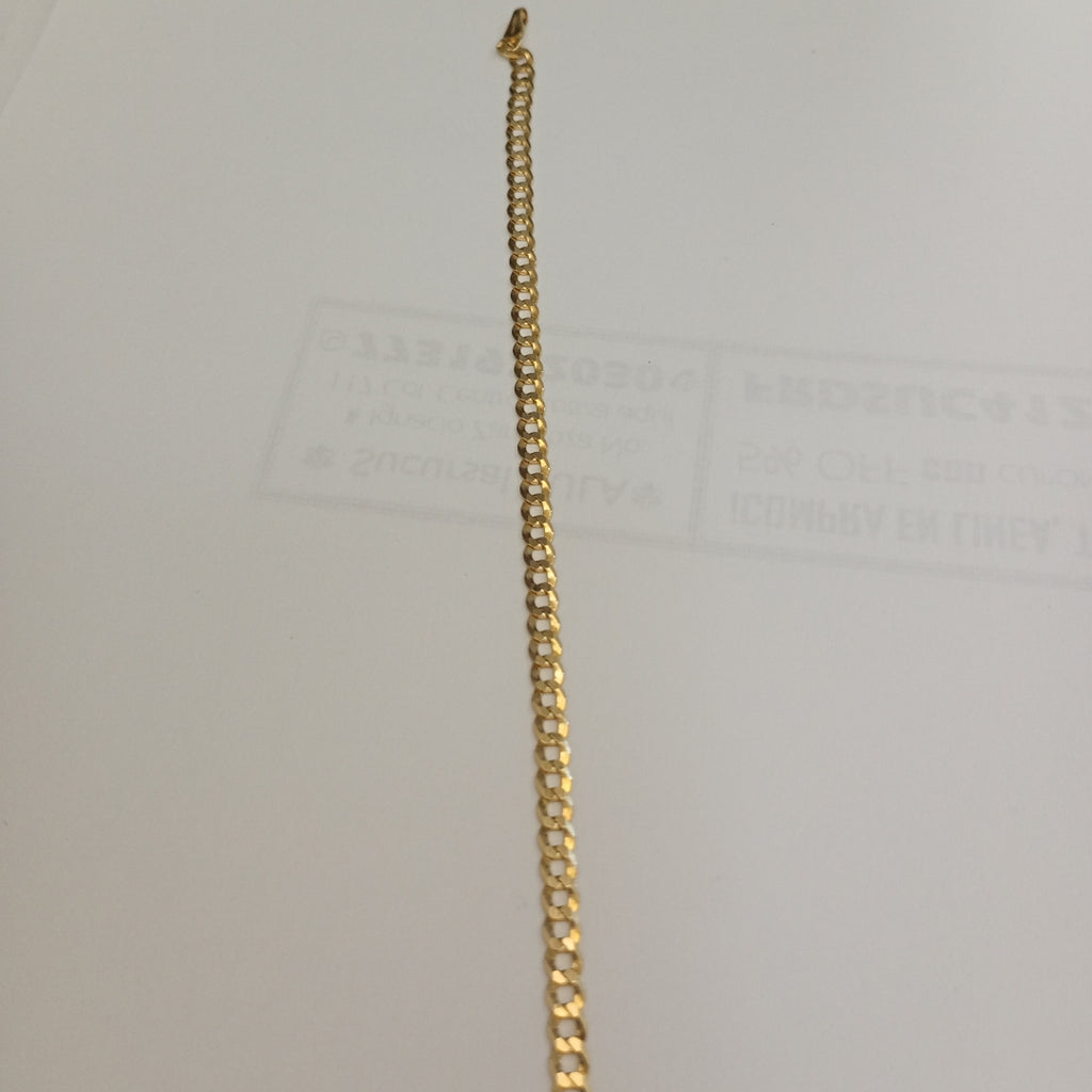 PULSERAS CABALLERO BARBADA AMARILLA ORO 14K 2.8 (NUEVO)