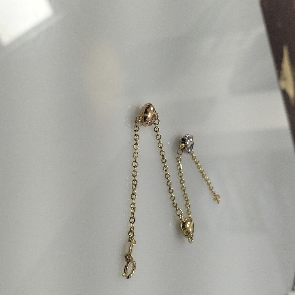 PULSERA ESP CON CORAZONES COMBINADOS 14K 18 CM 1.6 GR (NUEVO)