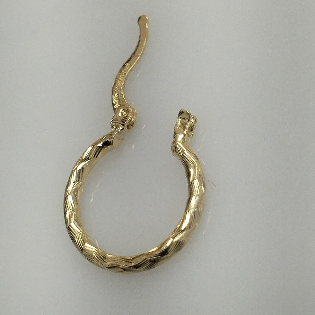 ARETES ARRACADAS TRENZADAS 14K 18 1.6 GR (NUEVO)
