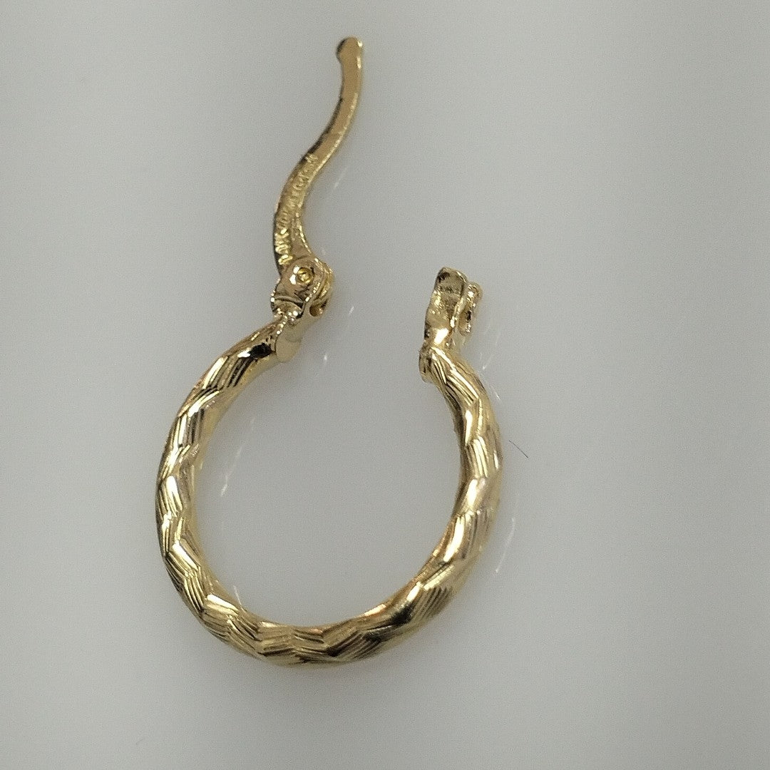 ARETES ARRACADAS TRENZADAS 14K 18 1.6 GR (NUEVO)