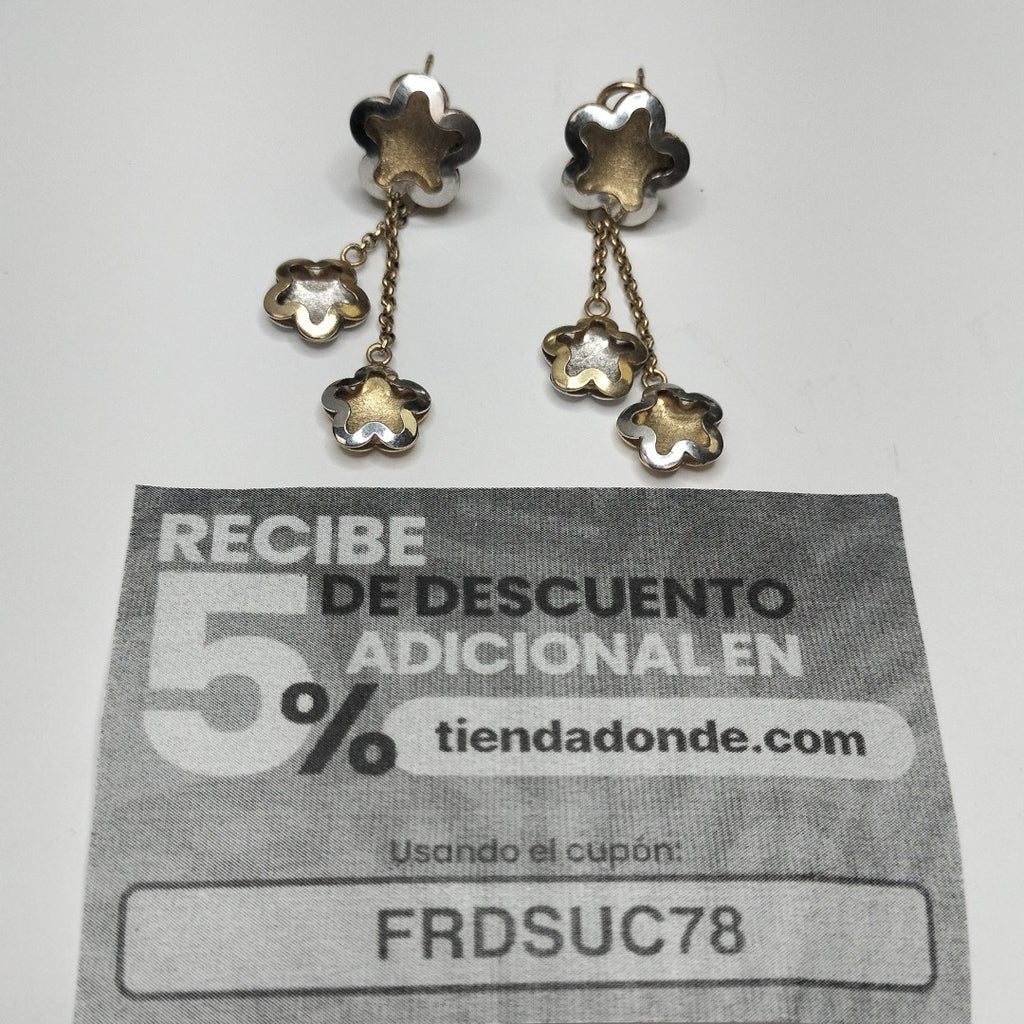 ARETES PAR,BRAZALETE ORO 14 K 5,10 GRMS (SEMINUEVO)