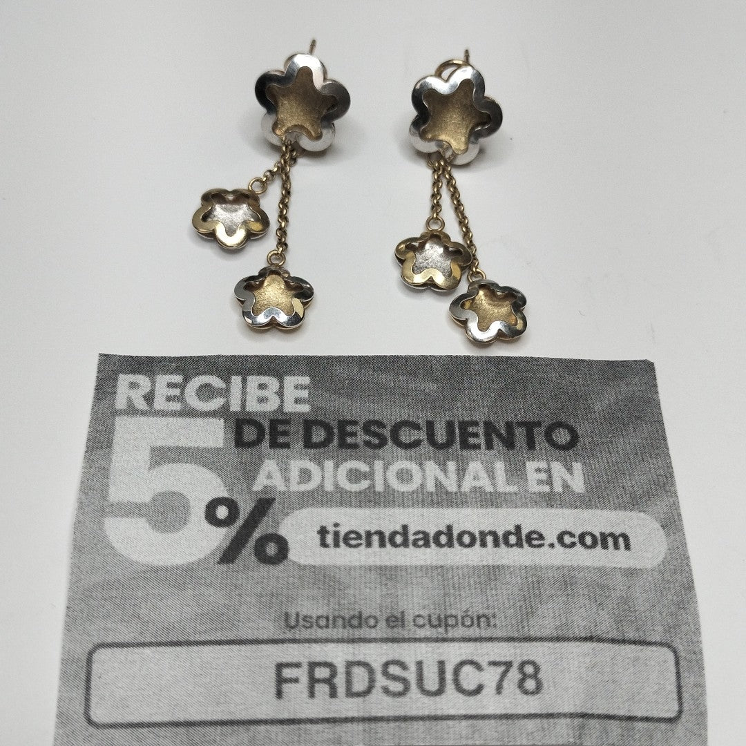 ARETES PAR,BRAZALETE ORO 14 K 5,10 GRMS (SEMINUEVO)