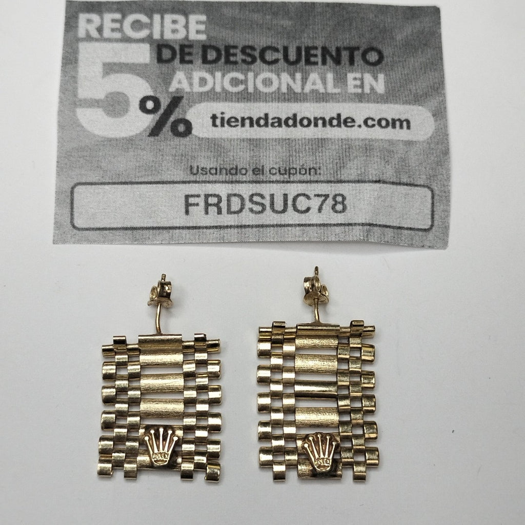 BROQUELES PAR ORO 14 K 6.2 GRMS (SEMINUEVO)
