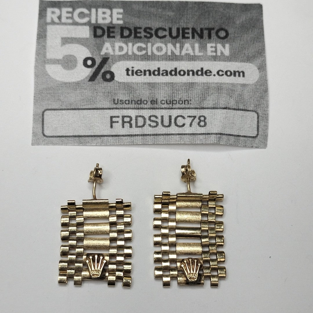 BROQUELES PAR ORO 14 K 6.2 GRMS (SEMINUEVO)